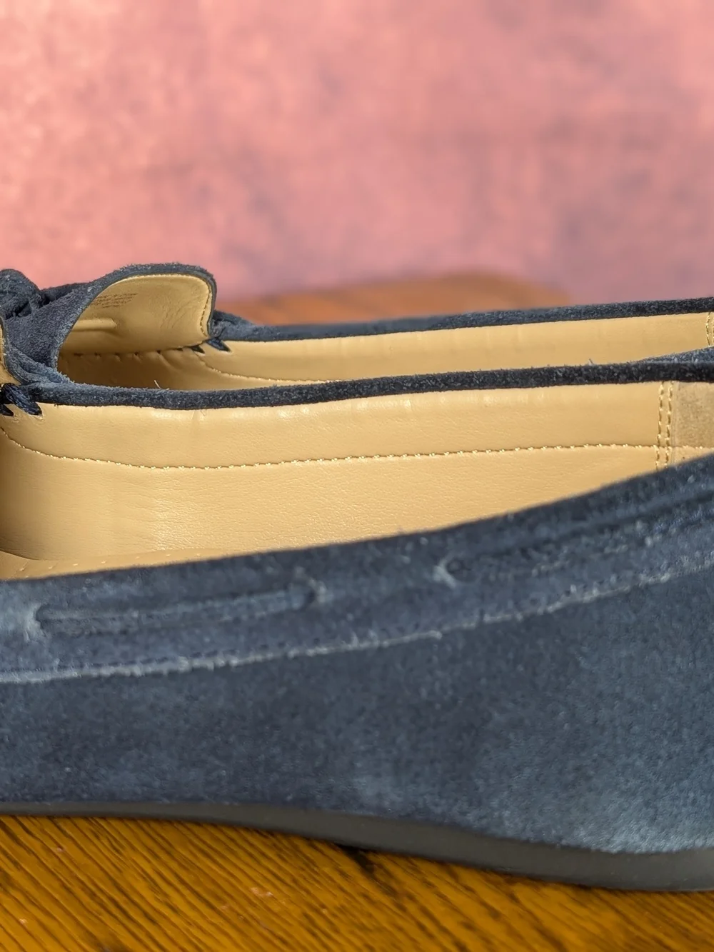 Michael Kors Navy Suede Bow-Accent Driving Loafers